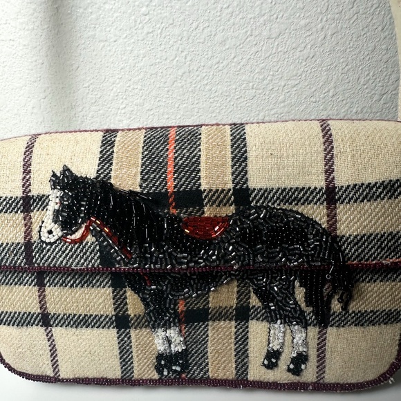 Anthropologie The Fiona Beaded Bag Animal Edition Horse NWT - Picture 7 of 15